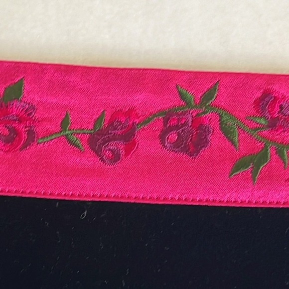 Vintage Papell Boutique Velvet Strapless Gown 8 Embroidery 90's Y2K Whimsigoth - Picture 5 of 14